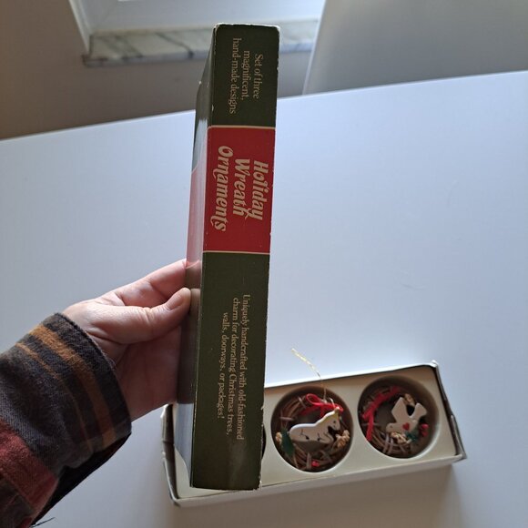 Vintage Set Of 3 Handmade Decorative Holiday Christmas Ornaments Collectible - Picture 7 of 10